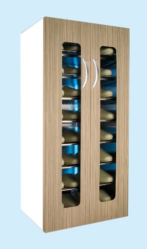 UVクリーン エクセレント ダブル 16足保管 全面木目調タイプ